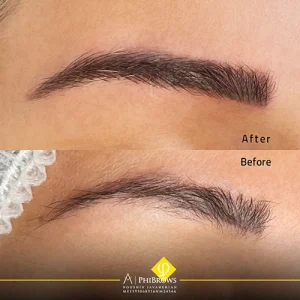 eyebrow old tattoo coverup
