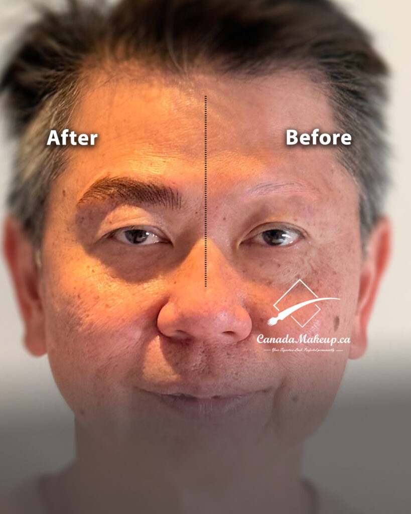 Healed result men microblading Toronto